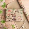 thumbnail image 4 of Jungle Animal Wrapping Paper Roll, Mini Roll, Woodland Animal Design with Oh Baby Text Design Kraft Gift Wrap for Baby Shower, Newborn Gifts and Gender Reveal, 17 Inches x 9.8 Feet, 4 of 4