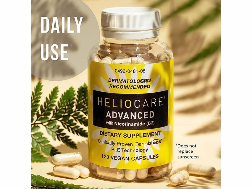 Heliocare Advanced Antioxidant Skin Supplement, Nicotinamide B3 500 mg, Fernblock 240 mg, 120 Capsules