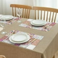 thumbnail image 3 of Pioneer Flower Floral Print Pattern Summer Placemats Table Placemats Set Of 4-Linen Kitchen Washable Placemats Table Mats 12x18 Inch Non-Slip Heat Resistant, 3 of 6