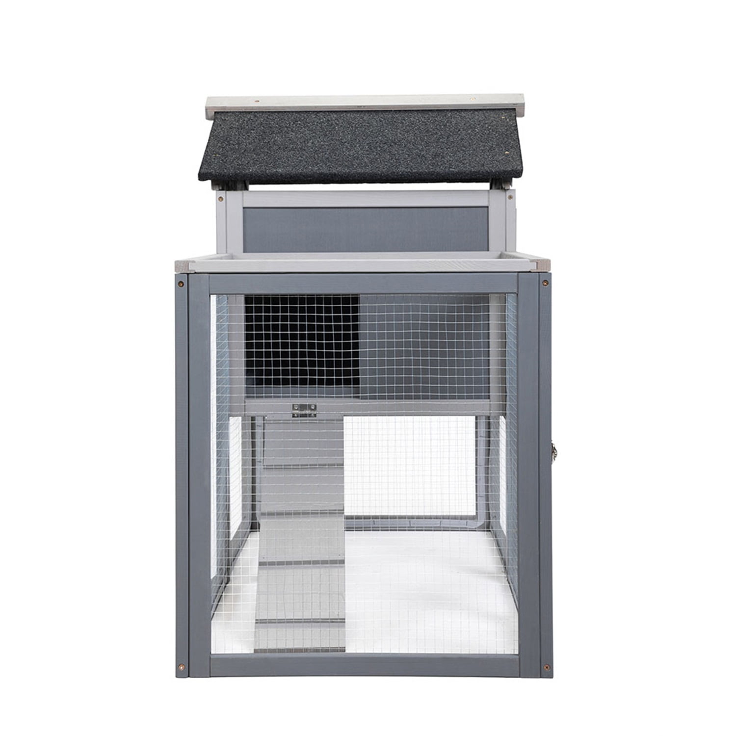 Canddidliike 48in Outdoor Waterproof Rabbit Hutch Wooden Guinea Pig Pet House in Gray Canddidliike 48in Outdoor Waterproof Rabbit Hutch Wooden Guinea Pig Pet House in Gray