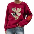 thumbnail image 5 of Sakmal Red Womens Sweatshirts Fall Sweatshirts Casual Heart Fall Fashion Tops, 5 of 5