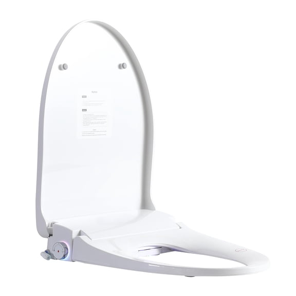 Smart Bidet Toilet Seat with Side Knob Adjustable Heated Seat with Water Temperature and Pressure Adjustment Portable Bidet,Auto open/close,Night Light, Only Seat