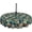 Peacock Blue, variant on Memorial Day American Flag 4th of July Fitted Round Tablecloth Waterproof Table Cloth with Elastic Edge Wipe Clean Table Covers for Indoor Outdoor Fits 45"-50", Medium