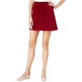 thumbnail image 1 of maison Jules Womens Soft Solid Mini A-line Skirt, Red, 6, 1 of 1