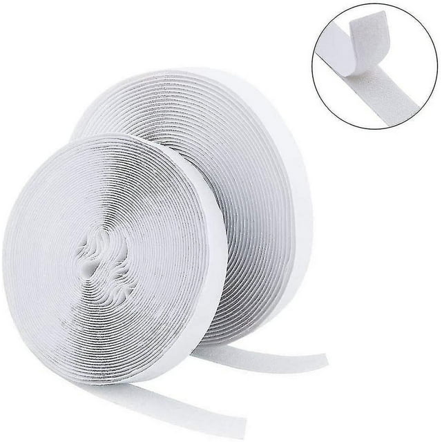 Cinta Velcro Autoadhesiva 25M Extra Fuerte, Adhesivo Doble Cara Con Velcro 20Mm Ancho Se