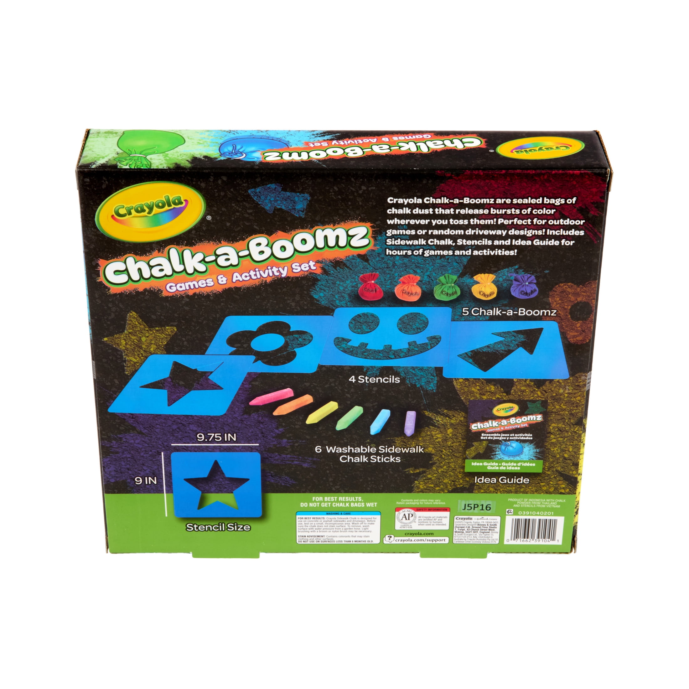 Crayola Chalk-a-Boomz Outdoor Chalk Toss Game, Outside Toys for Kids, Sidewalk Chalk Toy, Family & Party Fun, Summer Activity, Back to School Gift, Ages 6+