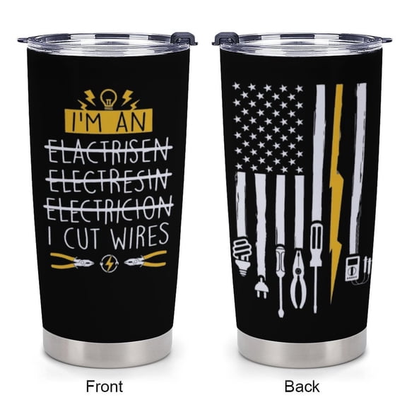 Electrician Gifts for Men - Electrical Engineer Gifts for Dad, Husband, Boyfriend, Coworker - Christmas, Father's Day, Birthday Gift for Electrician - 20oz Tumbler