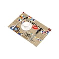 thumbnail image 4 of MKHERT Imitation of Newspaper Barcelona with Mosaics and Lips Placemats Table Mats for Dining Room Kitchen Table Decoration 12x18 inch,Set of 4, 4 of 4