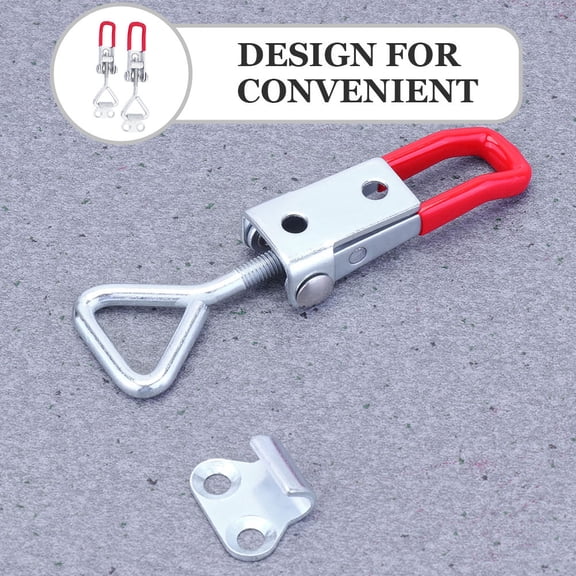 REOFLYUP 6Pcs Metal Toggle Clamp Latch Heavy Duty Adjustable Hinge Clamp for Wooden Crates Multi