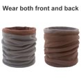 thumbnail image 3 of Foulard de Cou Color Block Chaude pour Cyclisme Extérieur Cadeau pour Femmes Hommes, Gris+café, 3 of 8