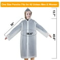thumbnail image 2 of cyrico 2 Pack Rain Ponchos for Adults Men Women, Reusable EVA Clear Raincoat Waterproof with Hood, 2 of 8