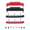 thumbnail image 2 of BAOSITY Power Distribution Block 250A 10 x Screws Terminals ,with Cover,Bus Bar Terminal Block 12V Battery Busbar for Boat Marine 1 pair red black, 2 of 8