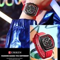 thumbnail image 5 of Relojes De Cuarzo De Lujo Curren Calendar Chronograph Color De La Correa Rojo, 5 of 5