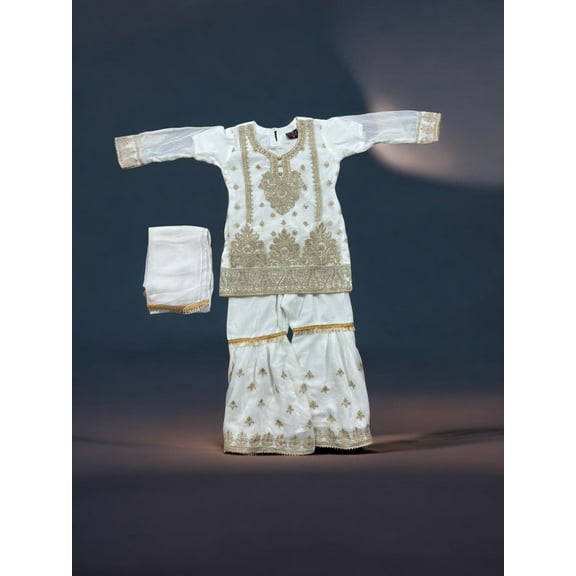 Traditional Designer Salwar Kameez for Little Girls, Elegant & Stylish Cultural Wear, 215