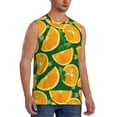 thumbnail image 2 of Bingfone Orange Pattern Men's Tank Tops Workout Sleeveless Tee Shirts Running Beach Tanks for Men-Large, 2 of 8