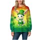 thumbnail image 1 of Xuyuer St Patricks Day Long Sleeve Shirt Women Lucky Shamrock Clover Love Graphic Shirts Irish Gifts Tee Tops, 1 of 5