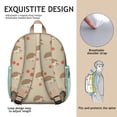 thumbnail image 4 of Floral Hedgehog Forest Cartoon Student Backpack – Cute Aesthetic Design with Night Sky and Tree Pattern, Artistic Lightweight School Bag, 4 of 6