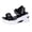 A-Black621, variant on Womens Wedge Sandals Boho Open Toe Dual Hook Loop Soft Foam Platform Cutout Wedge Sandals Summer Beach Vacation Sandals