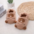 thumbnail image 2 of Toddler Boys Slippers Cartoon Cute Animals Plush Warm Home Shoes, 2 of 7