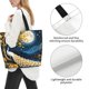 thumbnail image 3 of Balery Moonlit Golden Tree Peacock Bolsa Tote Estilo Estético con Cremalleras, Bolsa de Hombro, Bolsa de Compras Grande y Plegable, 3 of 8