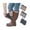 Casual Stripe Oasis, variant on Tipi Toe 3 Pairs Women's Cozy Knit Boot Cuffs Short Leg Warmers for Boots