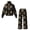 Black Gold Astrology Theme, variant on Elastic Cuff Womens Sweatsuits 2 Piece Set, Leopard Denim Polyester Spandex Comfort Lounge Sets for Outdoor Relax Jogging