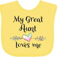 thumbnail image 3 of Inktastic My Great Aunt Loves Me Heart Boys or Girls Baby Bib, 3 of 4