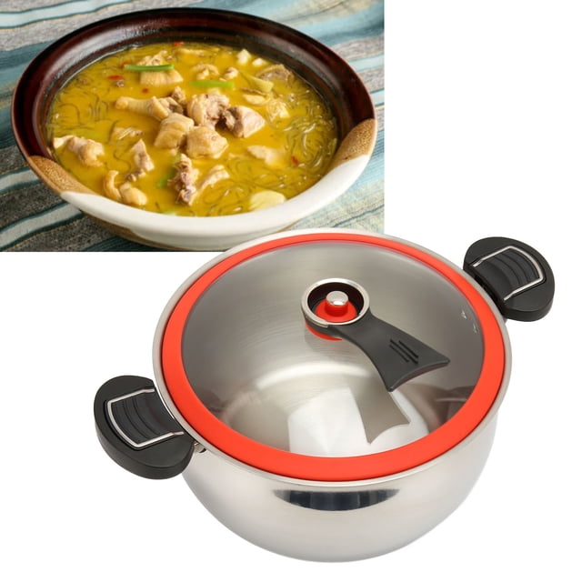 7L Kitchen Micro Pressure Cooker, Stainless Steel, Convenient and Practical, Lid Design, Safety and Practical, for Induction Cooker Gas Range