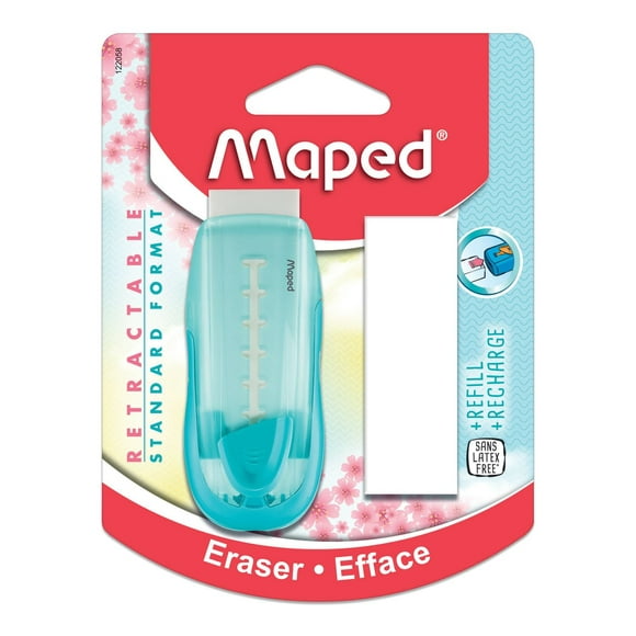 Maped - Efface universelle avec recharge - Pastel edition - Bleu Efface universelle + recharge - Pastel