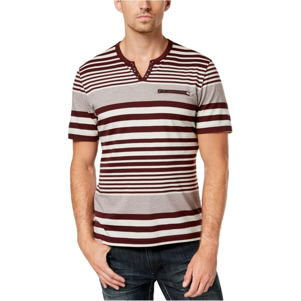 INC INC Mens Striped V neck Basic TShirt, Multicoloured, Large