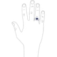 thumbnail image 3 of Divine Creation 2.50 Ct Round Cut Blue Sapphire Wedding Engagement Ring 925 Sterling Silver 14K White Gold Plated For Mens -6, 3 of 3