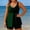 A869 Army Green, variant on Swimdress for Women Built-in Bra with Boyshorts V Neck Ruched Front Tummy Control Tankini Set 2 Piece Plus Size Modest Bathing Suits