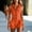Orange, variant on Womens Casual Jumpsuit Sleeveless V Neck Buttons Top Mini Shorts Going Out Trendy Outfits One Piece Romper