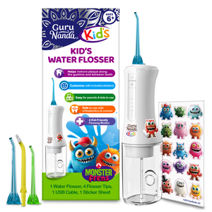 GuruNanda Kids Water Dental Flosser, 4 Modes