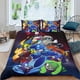 thumbnail image 2 of Mega Man Conjunto de sábanas temático, trío de piezas, cómodo y amigable con la piel, diseño único, regalo de decoración para el hogar para familiares, amigos y fans,135cm *200cm, 2 of 6