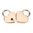 thumbnail image 2 of Qiilu 2 sets Heart-shaped Padlock & Skeleton Key Metal Lock for Luggage Diary Book Jewelry Box, Heart Shape Padlock,Padlock, 2 of 7