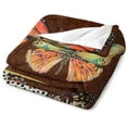 thumbnail image 4 of Yibo Daisy Hummingbird Blanket Flannel Soft and Comfortable Anti-static Bed Sofa Blanket, 4 of 9