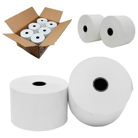 (12 Rolls) 2 5/16" x 400' thermal receipt paper rolls (ID-71MM - OD-84MM) Dresser Wayne Gas System/Island Printer, Pay-At-The-Pump, Dresser Wayne Receipt Paper, Dresser Wayne Thermal Paper BPA