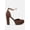Brown, variant on Inigo Interchangeable Ankle Strap Platform Sandals