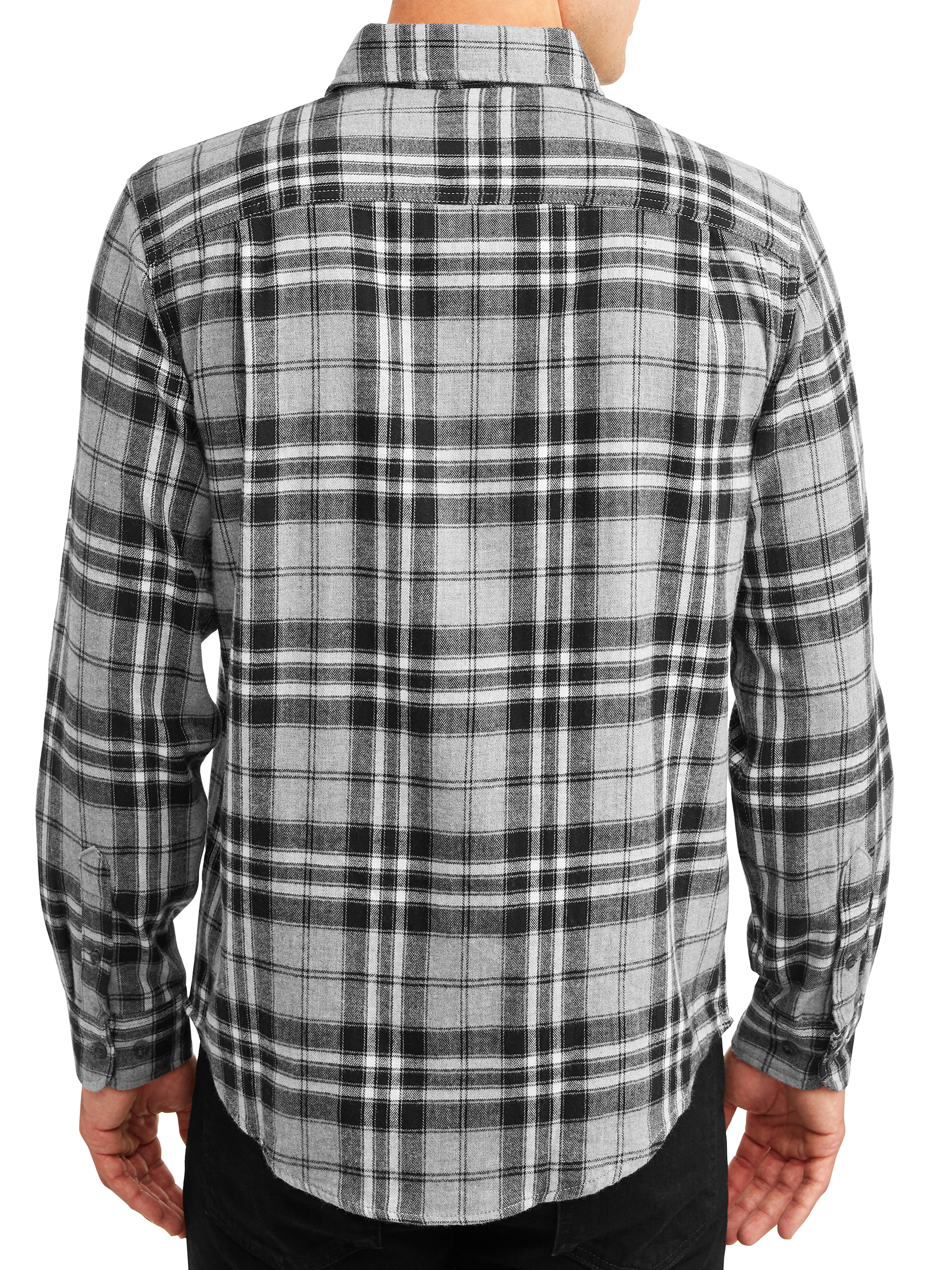 George Men's and Big Men's Long Sleeve Super Soft Flannel Shirt, up to size 3XLT - image 3 of 4