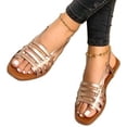 thumbnail image 5 of Sandalias de gran tamaño para mujer, zapatos planos de estilo coreano, zapatos de playa tejidos de moda de primavera y verano, 5 of 5