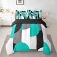 thumbnail image 2 of Castle Fairy Abstract Minimalist 7-Piece Bedding Comforter Set for Teens Girls Boys,Geometric Semicircle King Bedding Sets,Vintage Aesthetic Ultra Soft Bed Sheets,Super Cozy Room Decor, 2 of 8