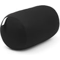 thumbnail image 2 of Cuoff 2Pcs Cylindrical Pillow Comfortable Roll Pillow Microbead Jelly Bean Bed Pillow Tube Pillow Cushion for Head, Neck, Back Support(Black+Purple), 2 of 18