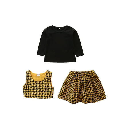 

Fanvereka Spring/ Autumn O-Neck Long Sleeve Tops+ Waistcoat+ Short Skirt Suit Set