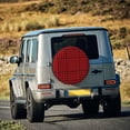 thumbnail image 5 of Goofa Red Black Houndstooth Pattern Universal Tire Cover for Jeep, SUV, Truck, and Trailer – Waterproof, UV-Resistant,Easy to Install, Fits 14"-17" Tires-15 inch, 5 of 5