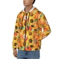 thumbnail image 3 of Honeii Pumpkins And Sunflowers Print Hoodies for Men, Pullover & Full Zip, Breathable Zip up Hoodie, Sweatshirt-Small, 3 of 5