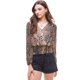 thumbnail image 2 of Blusa Ligera Serpiente Manga Larga Cintura Fruncida Talla Mediano , ,Miley+Molly Miley+Molly M4956RO, 2 of 3