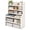 White, variant on Costway Desktop Bookshelf with Open Cubes and Adjustable Shelves, 12 x 6.5 x 16.5 in Natural