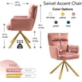 thumbnail image 5 of NORDICANA Swivel Accent Chair Soft Velvet Home Office Chair Ergonomice Design with Armrest Comfortable Vanity Chair with Stable Metal Legs for Reading,Studying,Receptions, 5 of 5