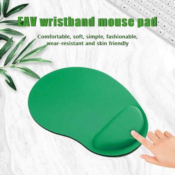 Mouse Pad with Wrist Support, Ergonomic Mouse Pad with Memory Foam Wrist Rest Cushion, Non- Rubber Base Gaming Mice Pad for Home Office Computer Laptop